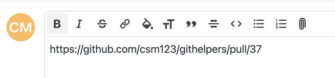 Paste PR link in Basecamp