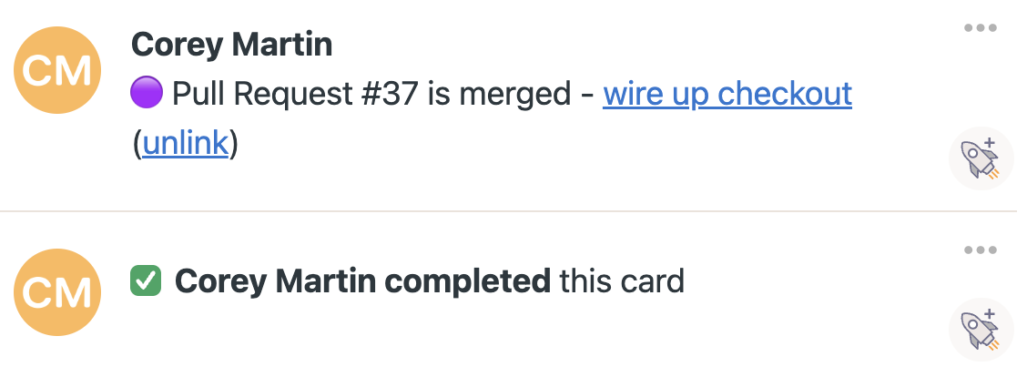 To-do automatically completed when PR merges